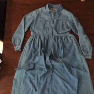 Fads long sleeve denim dress Sz M